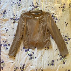 Mirrou Suede Tan Bomber Jacket
